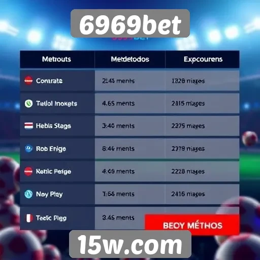 Métodos de pagamento aceitos pelo 6969bet